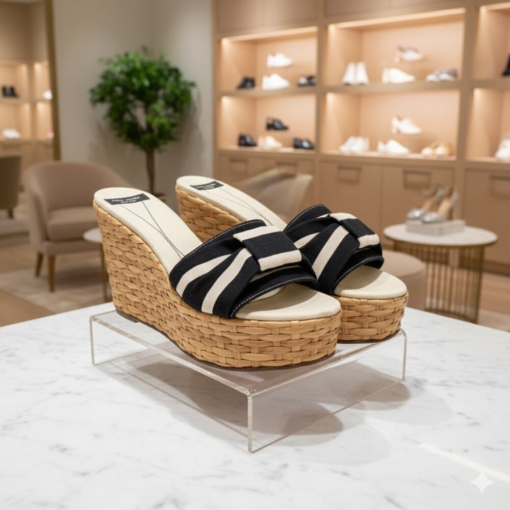 Kate Spade Basketweave Platform Sandals